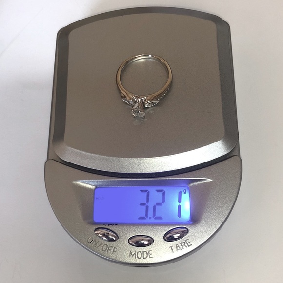 Solid 14K White Gold Natural Round Cut Diamond Solitaire Engagement Vintage Ring - Picture 11 of 17